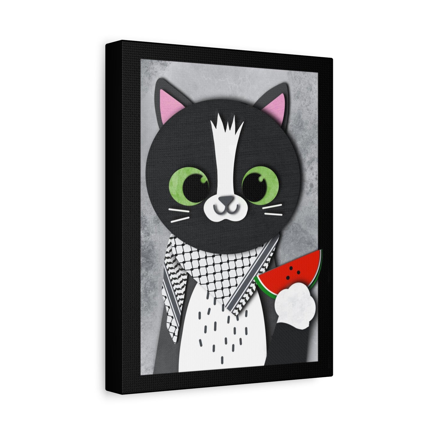 Watermelon Kat-ffiyeh, Matte Canvas, Stretched, 1.25"