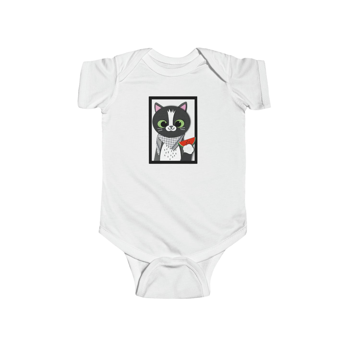 Watermelon Kat-ffiyeh, Unisex, Infant Jersey Bodysuit