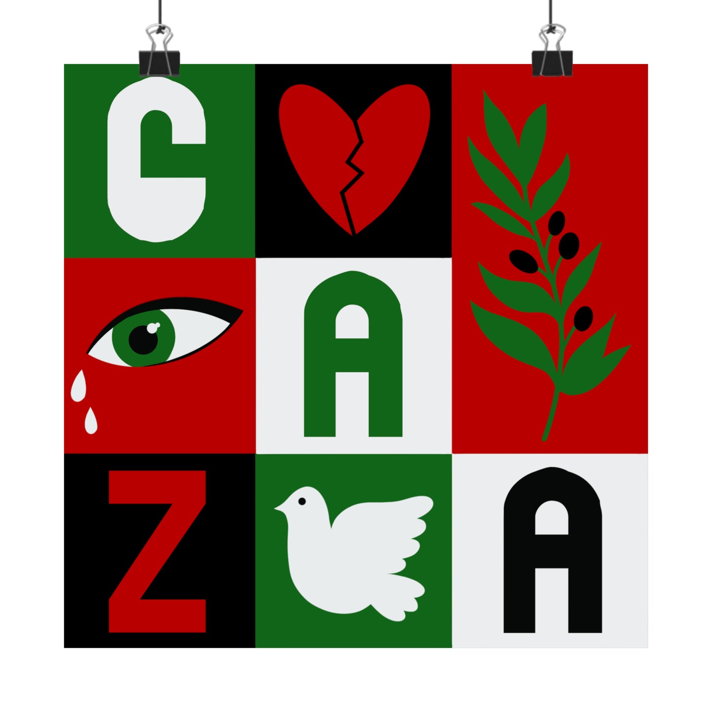 Love for Gaza, Matte Art Print