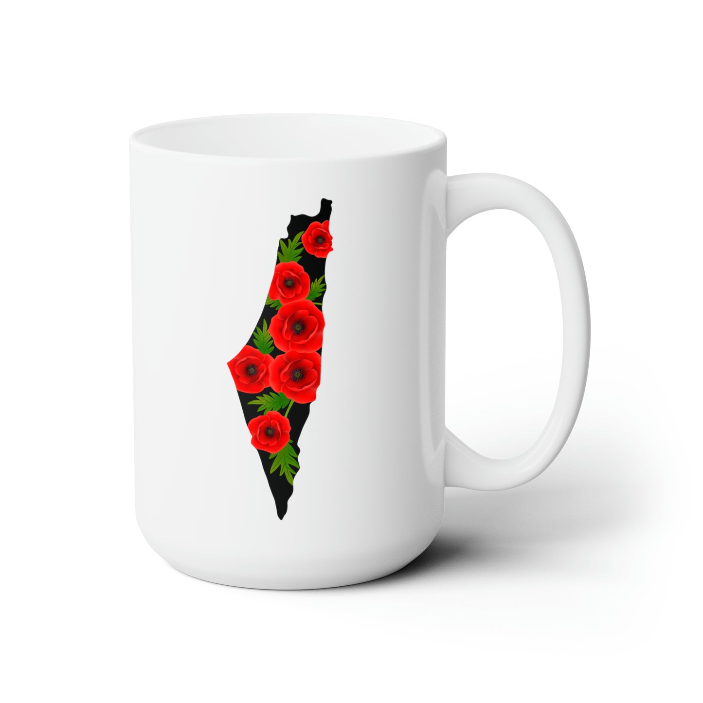 Red Poppy, Ceramic Mug 15oz