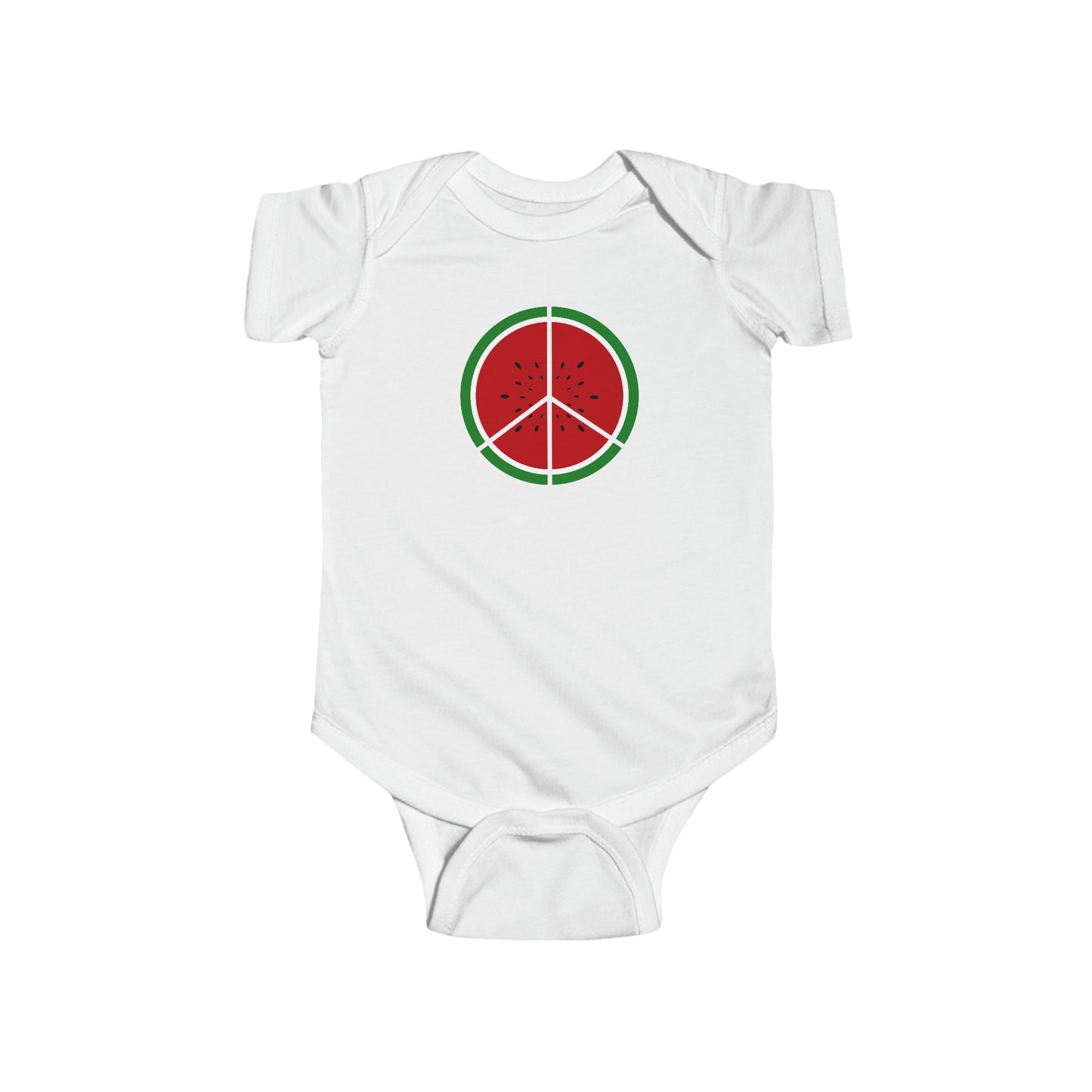 Watermelon Peace, Unisex, Infant Jersey Bodysuit