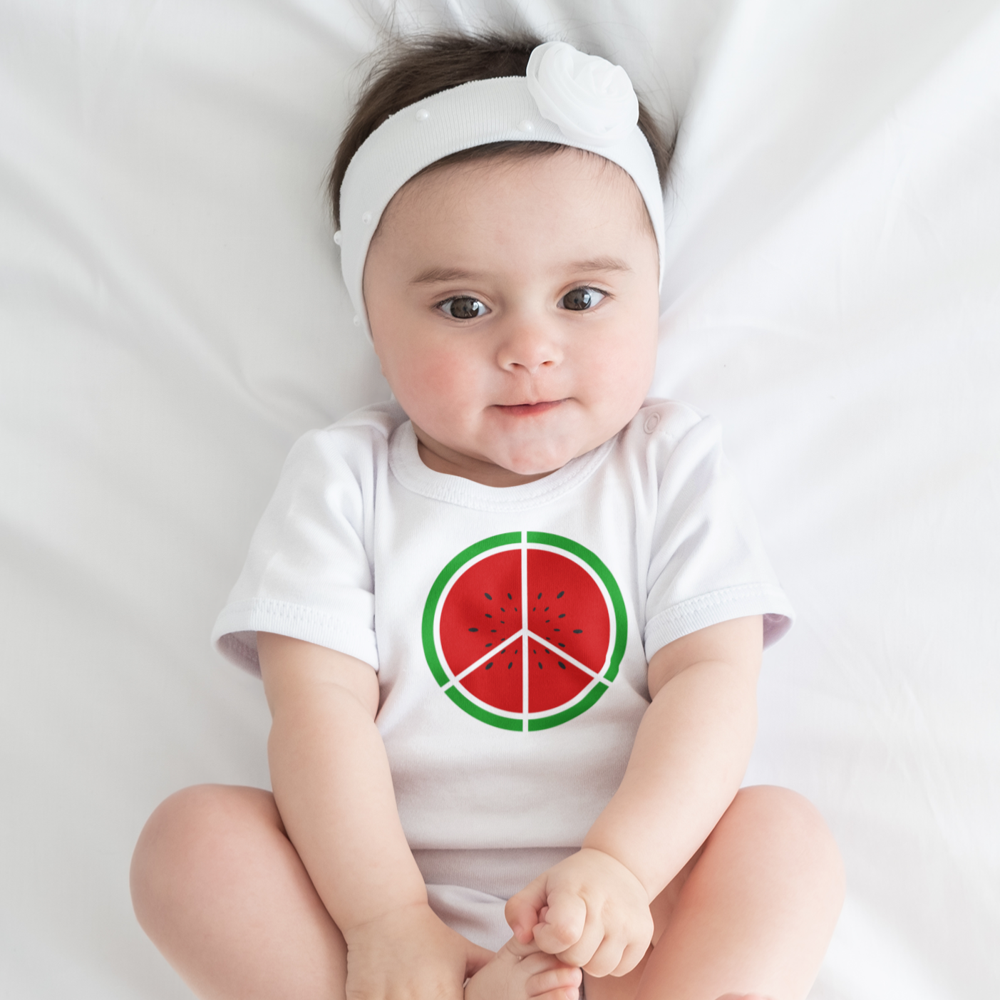 Watermelon Peace, Unisex, Infant Jersey Bodysuit