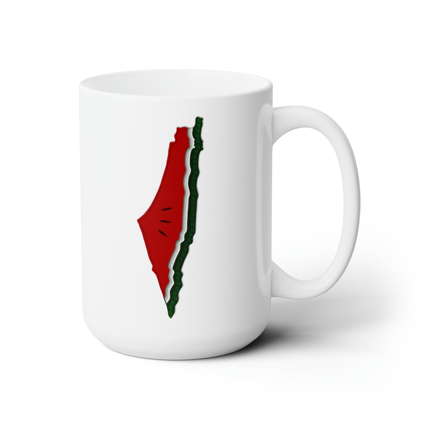 Stitched Watermelon, Ceramic Mug 15oz