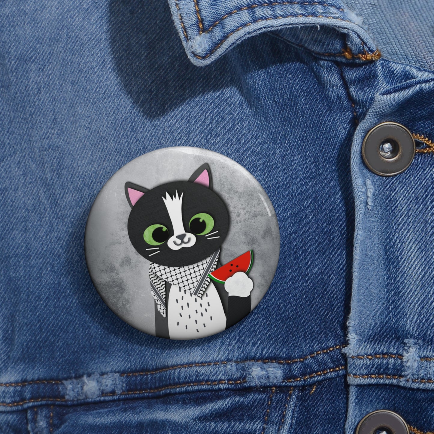 Watermelon Kat-ffiyeh, Pin Button