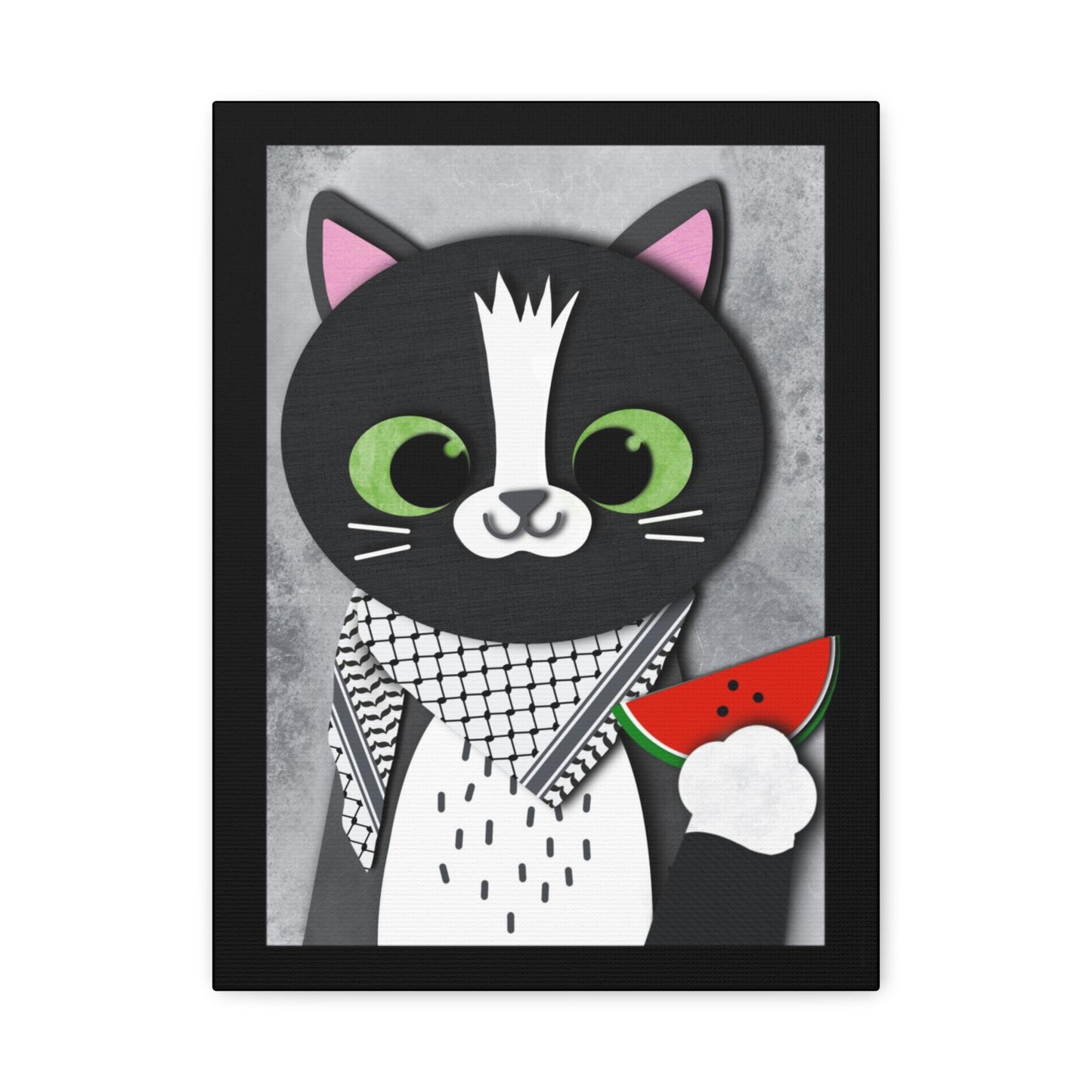 Watermelon Kat-ffiyeh, Matte Canvas, Stretched, 1.25"