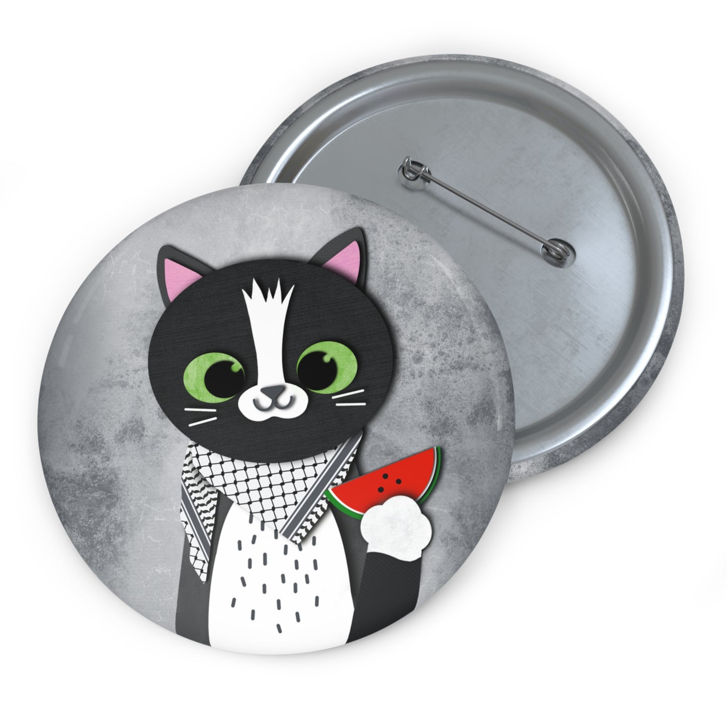 Watermelon Kat-ffiyeh, Pin Button