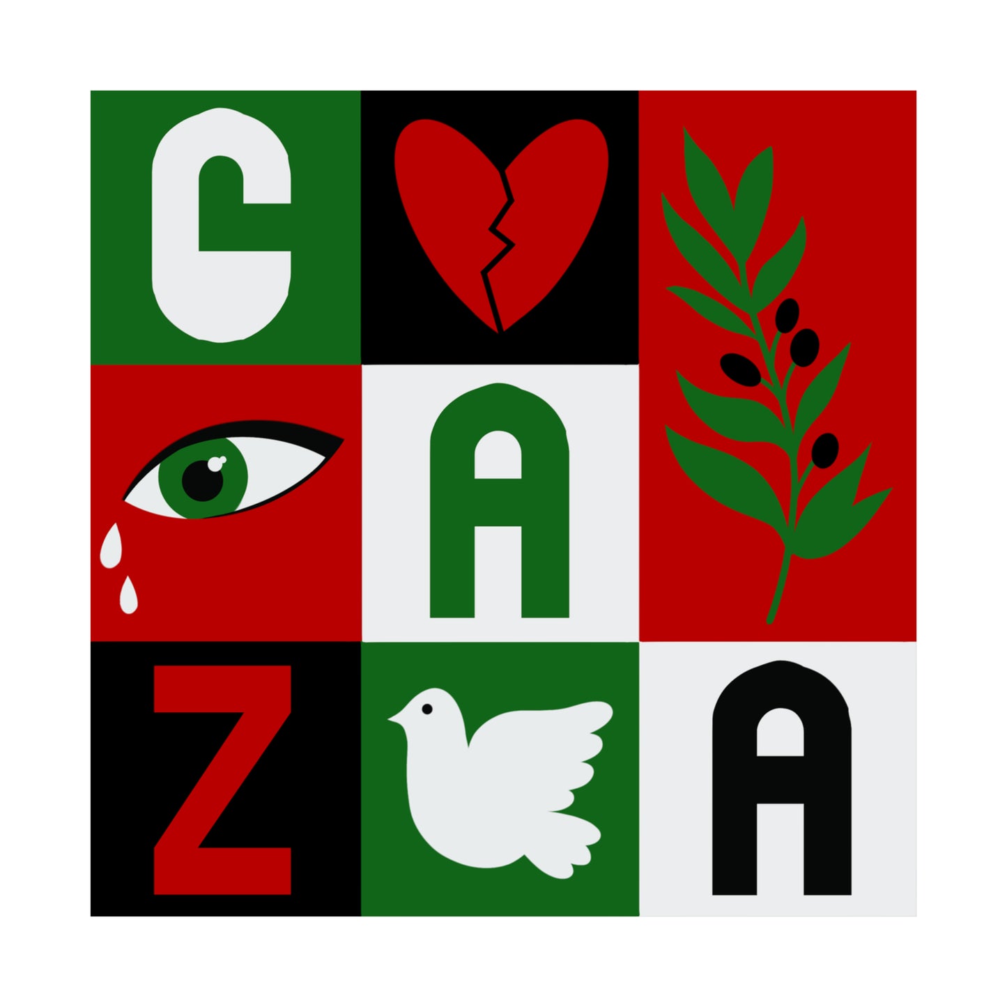 Love for Gaza, Matte Art Print