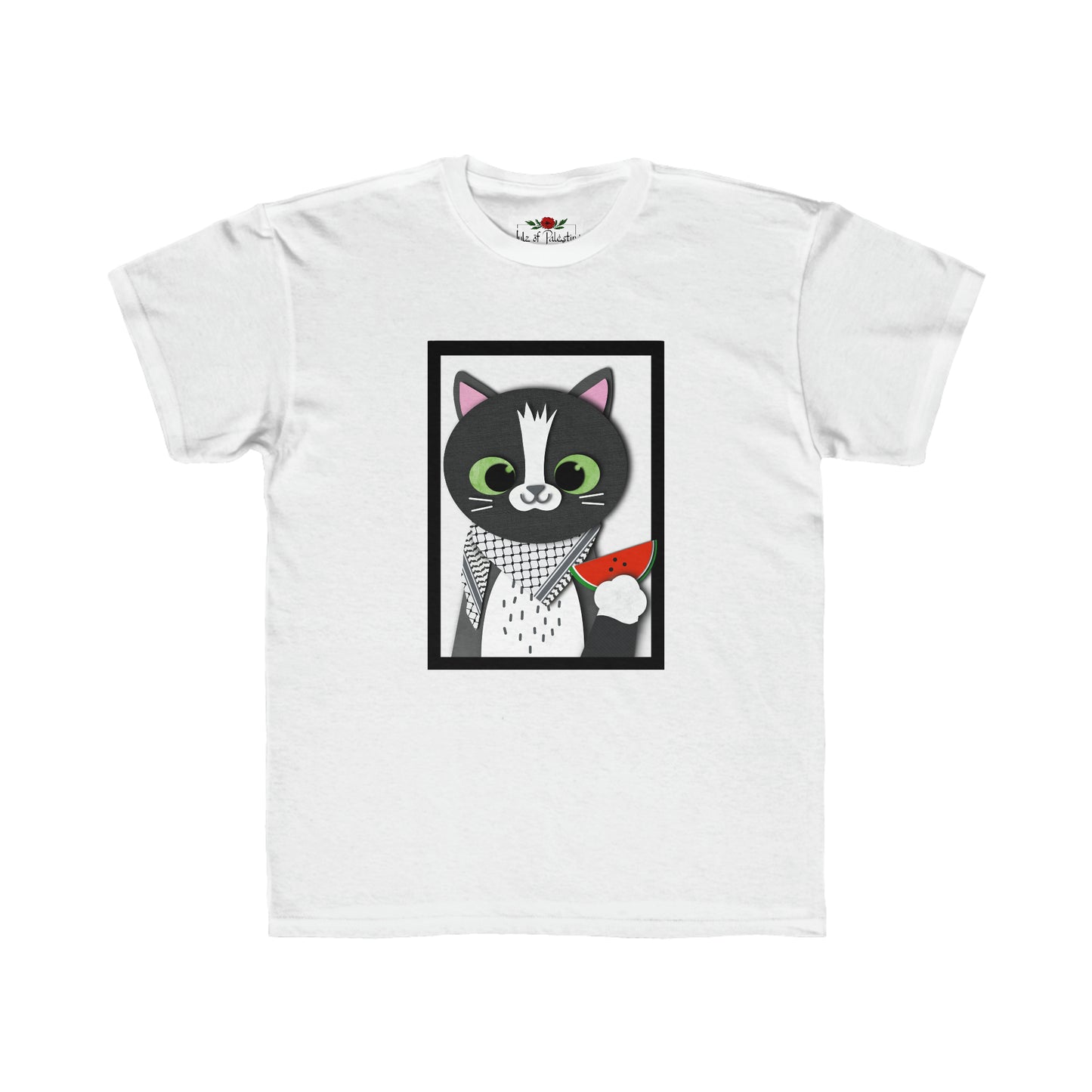 Watermelon Kat-ffiyeh, Unisex, T-shirt, Kids