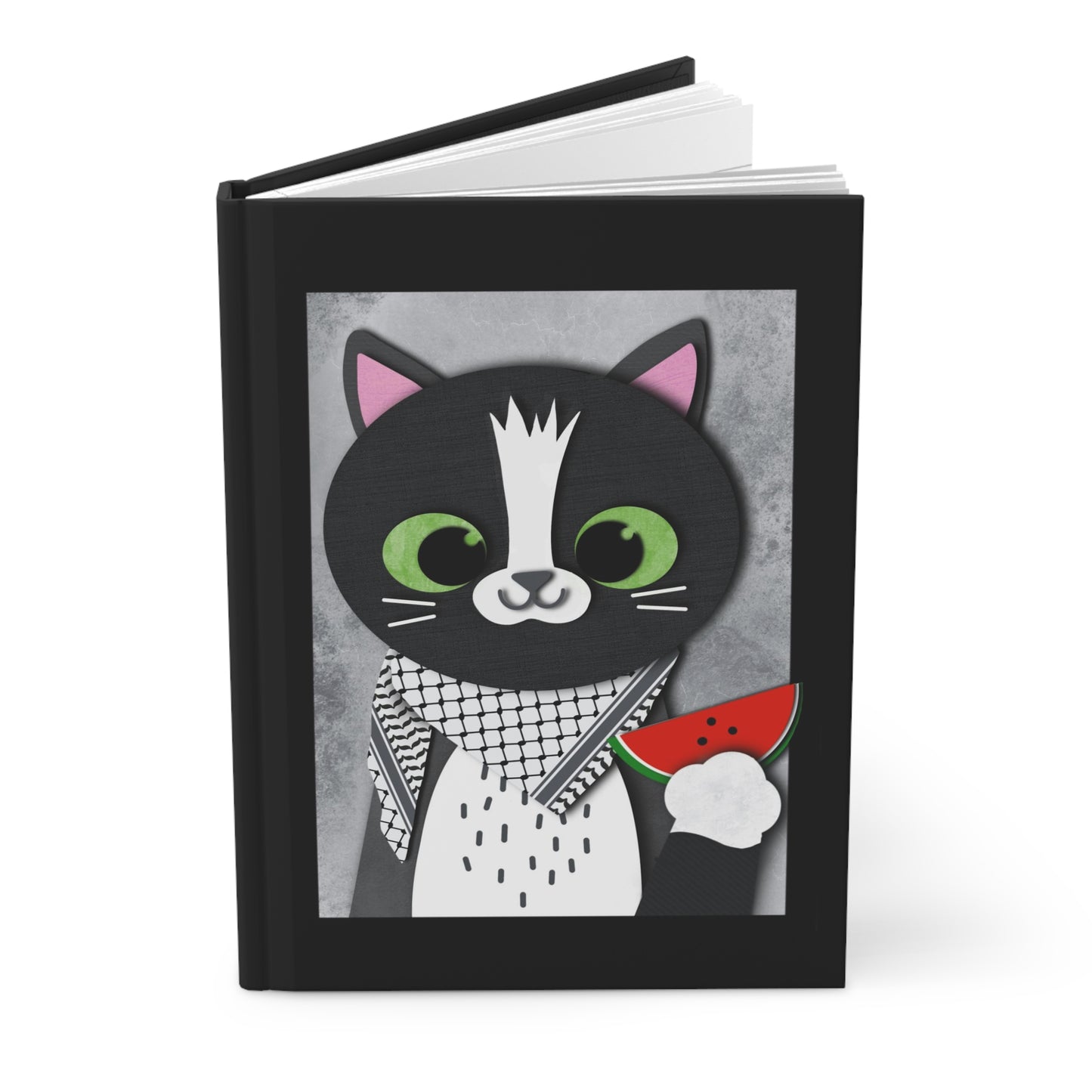 Watermelon Kat-ffiyeh, Hardcover Journal, Matte