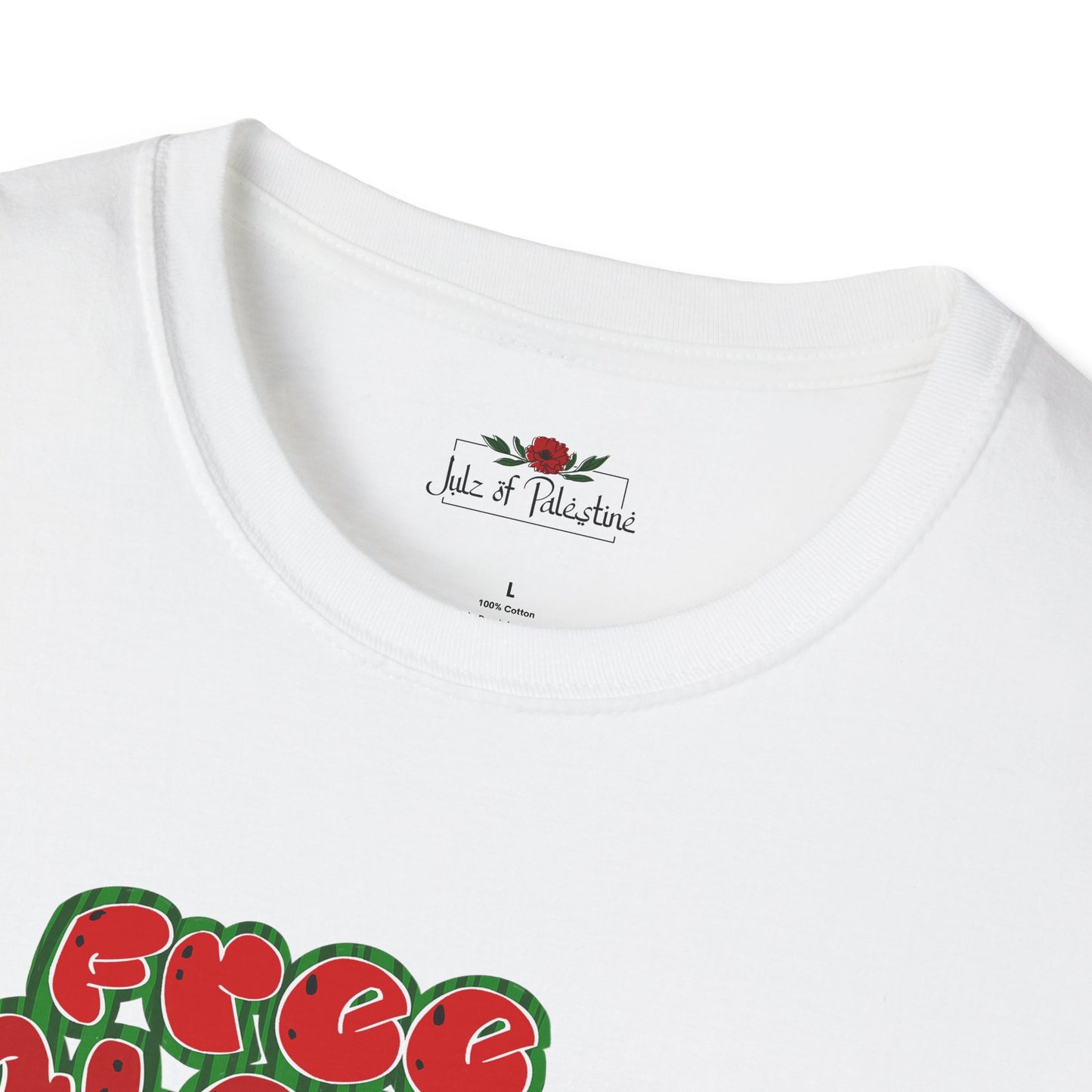 Free Watermelon Graffiti, Unisex Softstyle T-Shirt, Adult