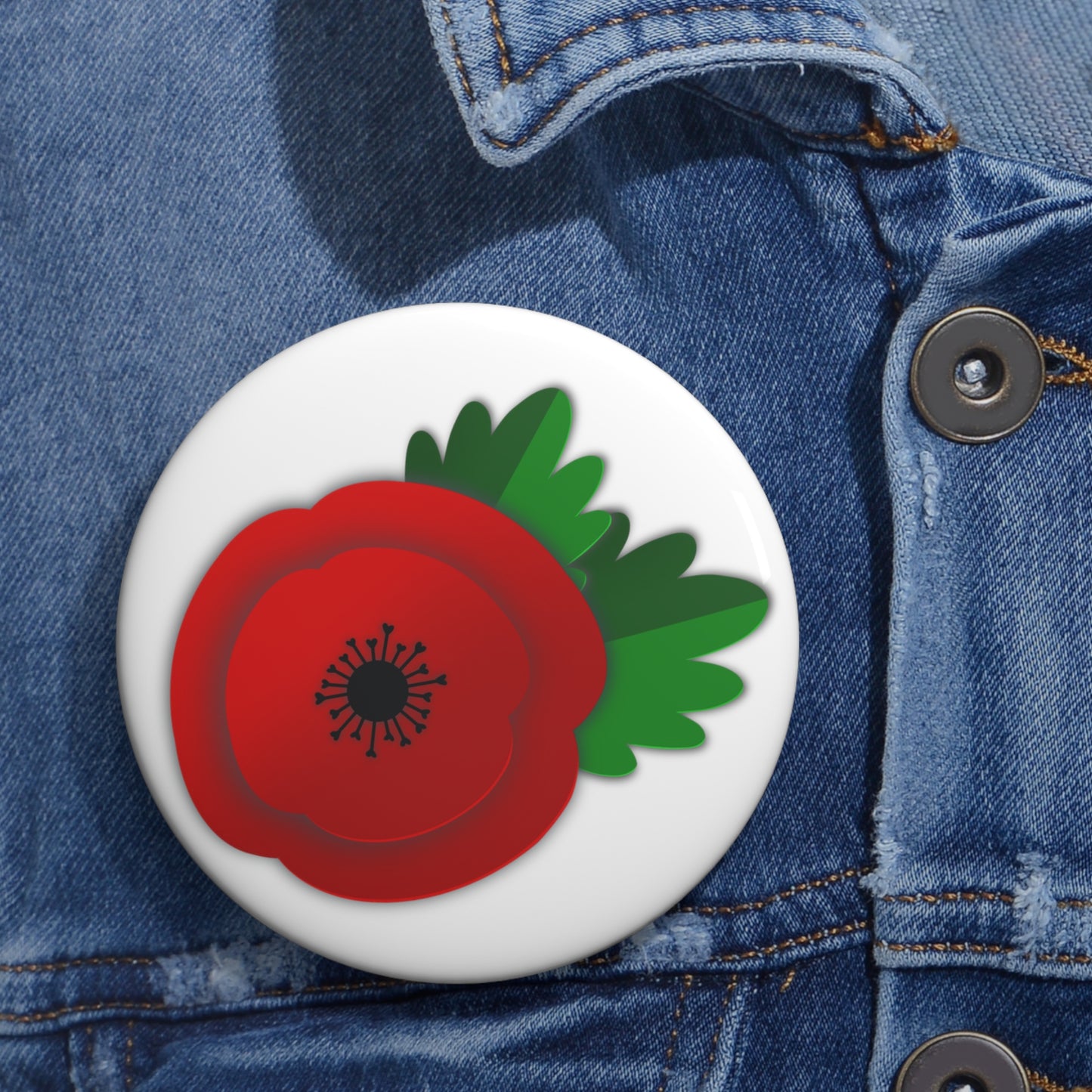 A Pretty Poppy, Pin Button