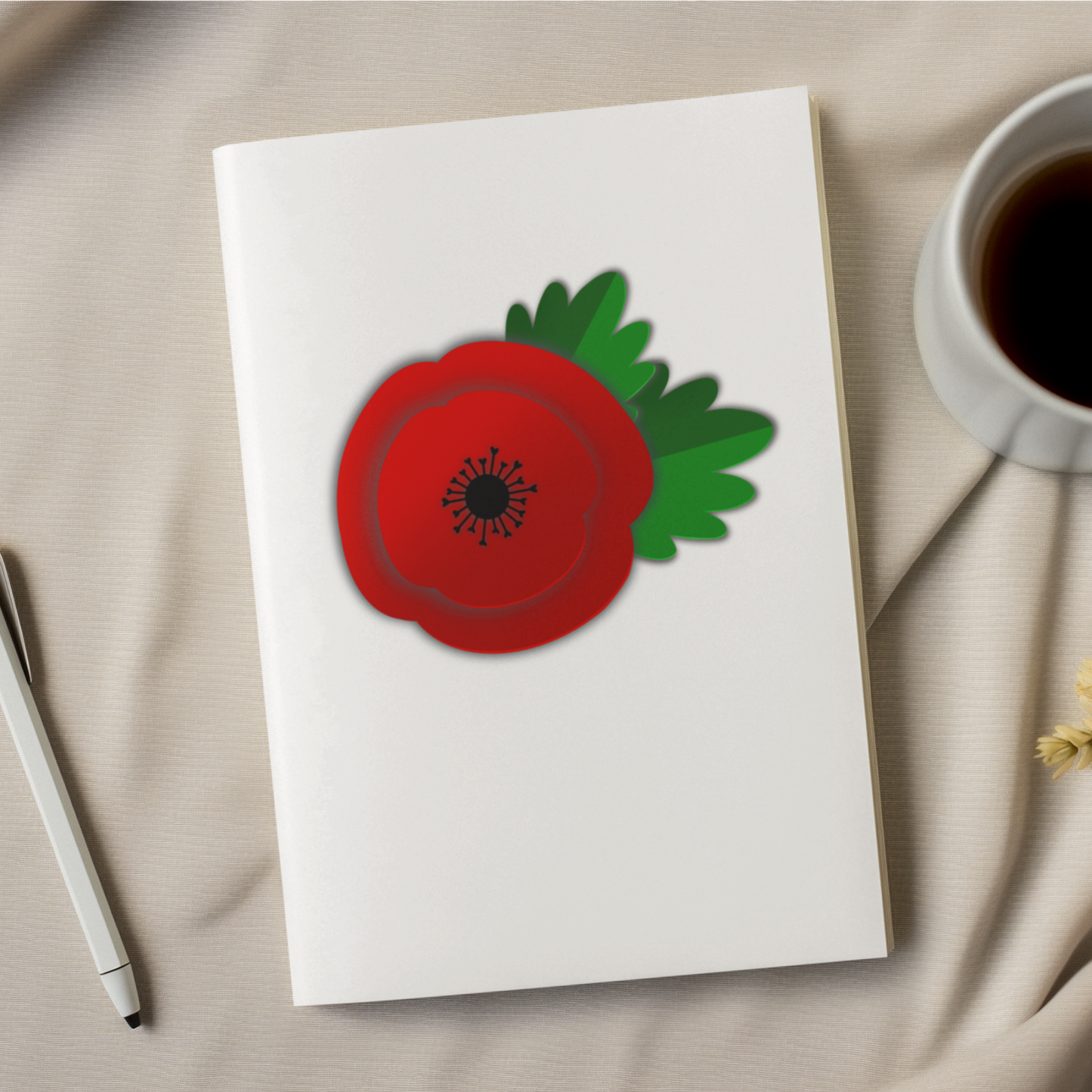 A Pretty Poppy, Hardcover Journal, Matte